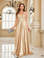 gold sequinned bodice formal evening dress-formal elegance