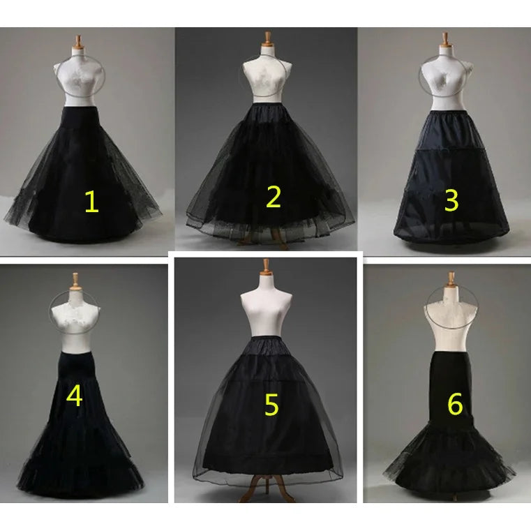 Black tulle petticoat with wide flared skirt and sheer hem layers