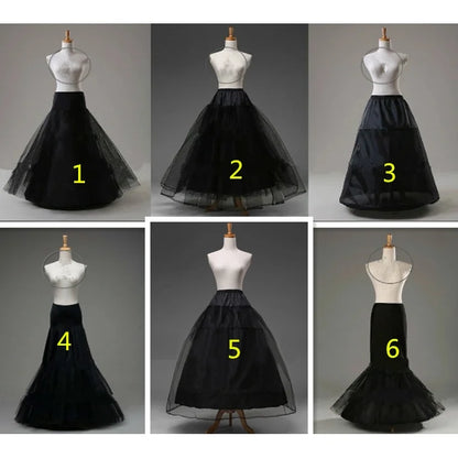 Black tulle petticoat with wide flared skirt and sheer hem layers