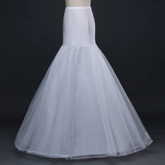 white a-line style with one hoop bridal dress petticoat-formal elegance 