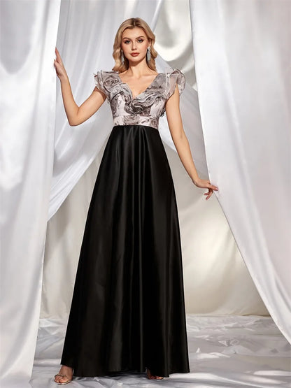 Elegant Italian Satin Cocktail Evening Party Dresses