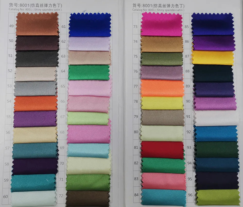 Silky Satin Colour Chart