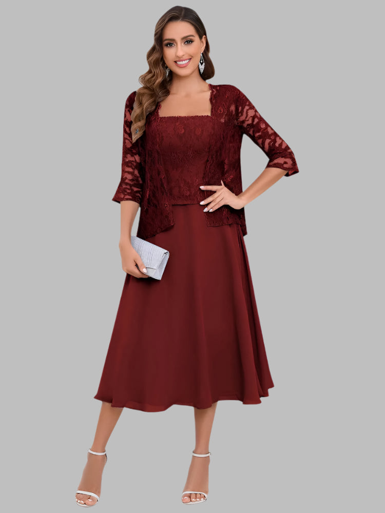 Blue Two-Piece Mother Of The Bride or Groom Dress