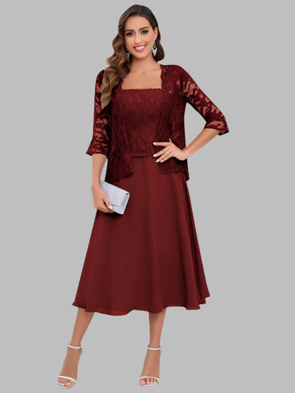 Blue Two-Piece Mother Of The Bride or Groom Dress