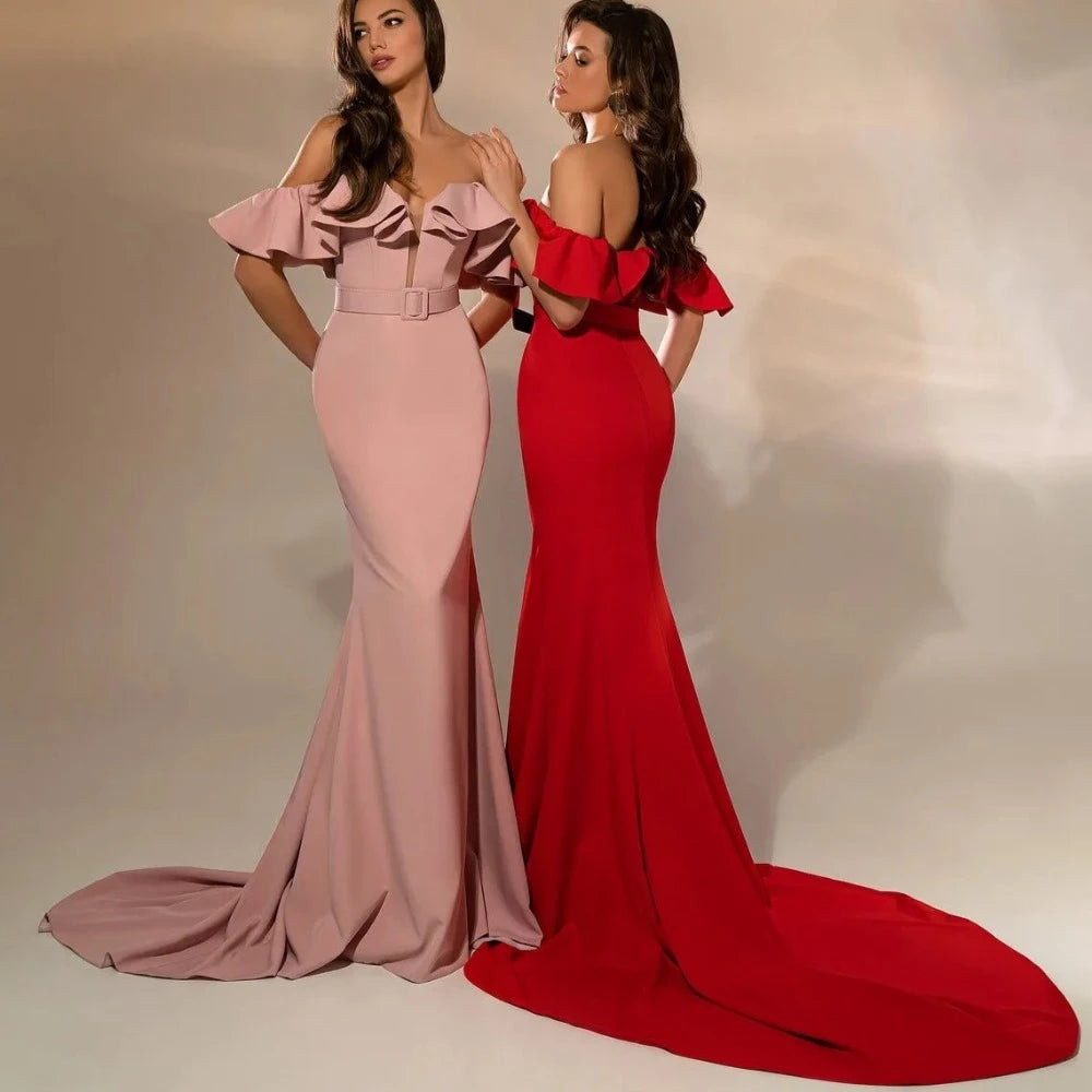 red formal dress-formal elegance