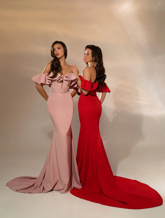 red formal dress-formal elegance