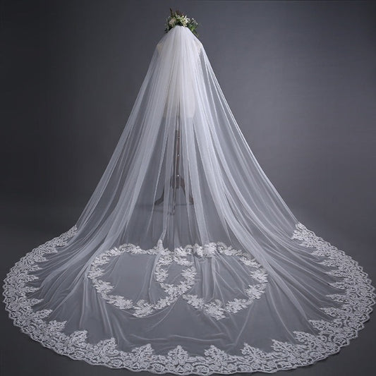 Two Hearts Cathedral Luxury Bridal Veil