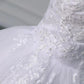 White Lace Sleeveless Quinceanera Formal Ball Gown