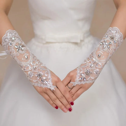 Bridal wedding gloves in white or ivory to match your wedding dress 