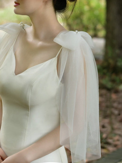 Bridal Shoulder Bows With Glitter