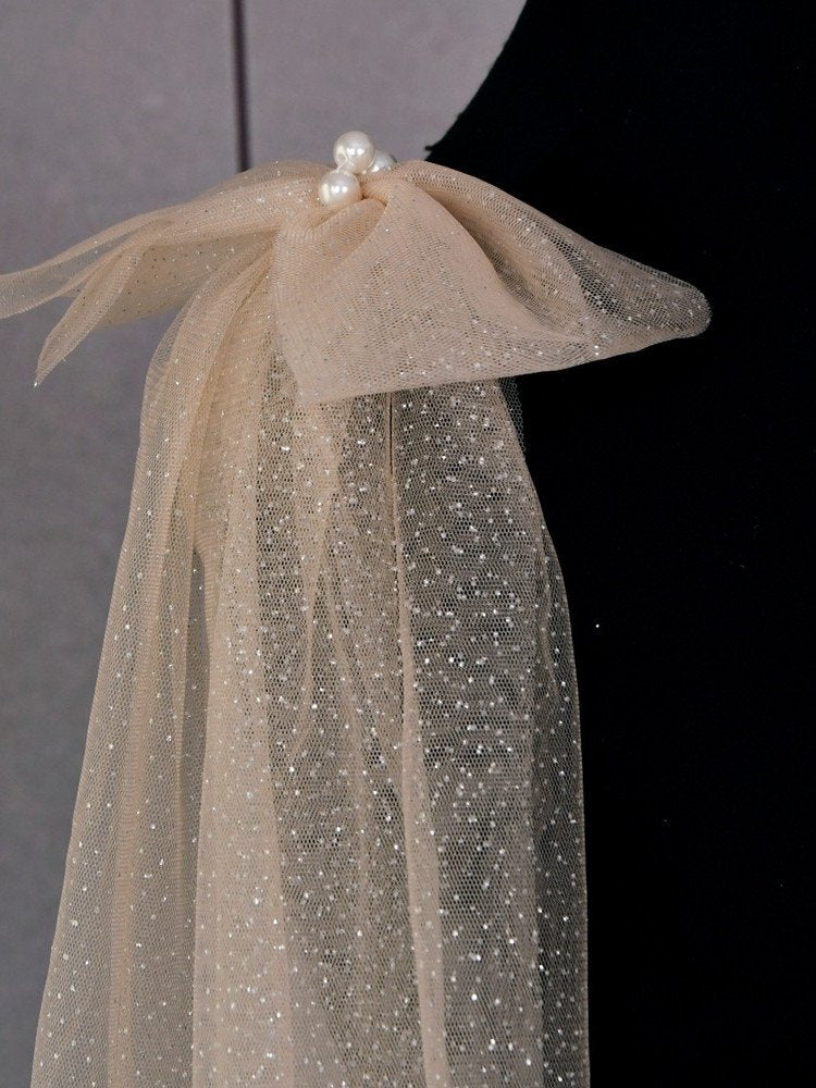 Bridal Shoulder Bows With Glitter