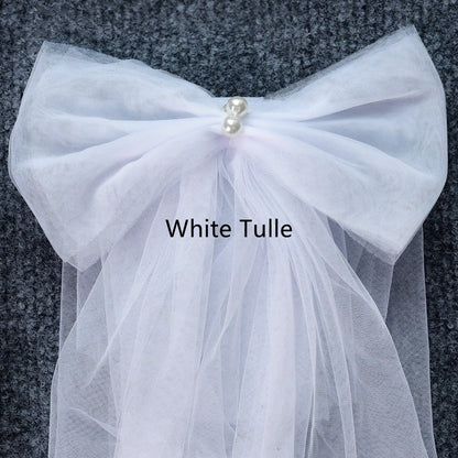 Bridal Shoulder Bows With Glitter