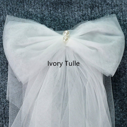 Bridal Shoulder Bows With Glitter