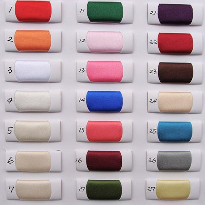 satin colour swatches card for choosing custom colours