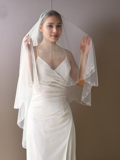 Fingertip 2Tier Blusher Veil