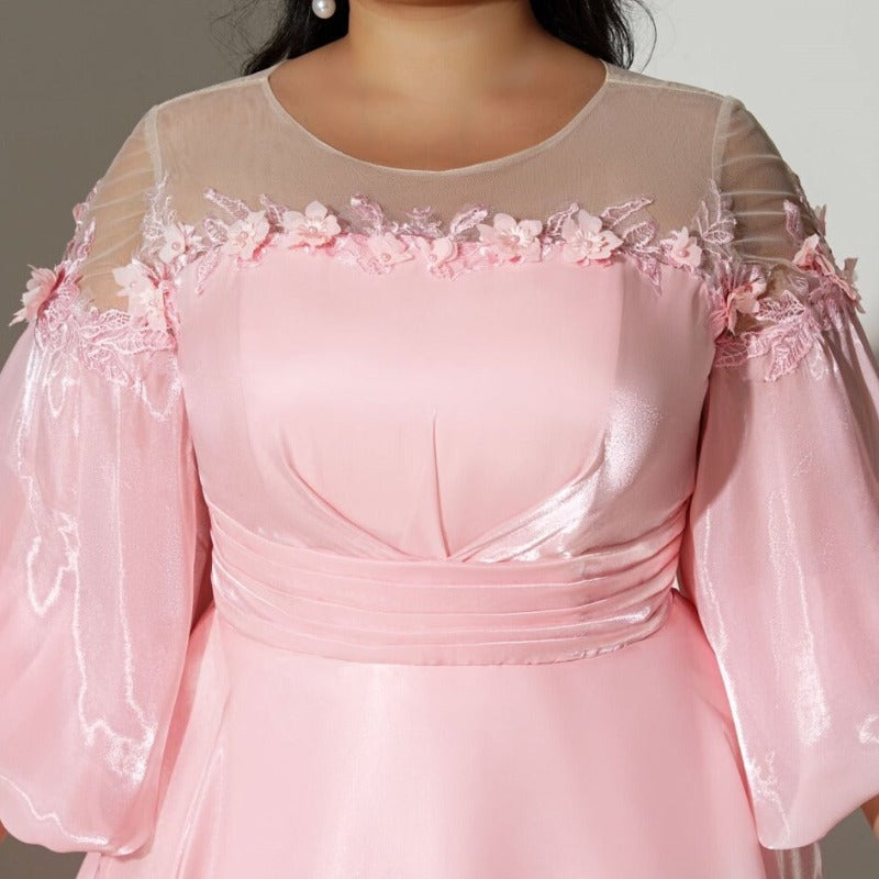 pink floral evening formal dress-formal elegance