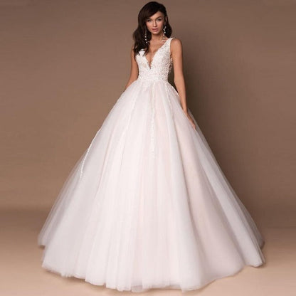 beaded ball gown wedding dress-formal elegance