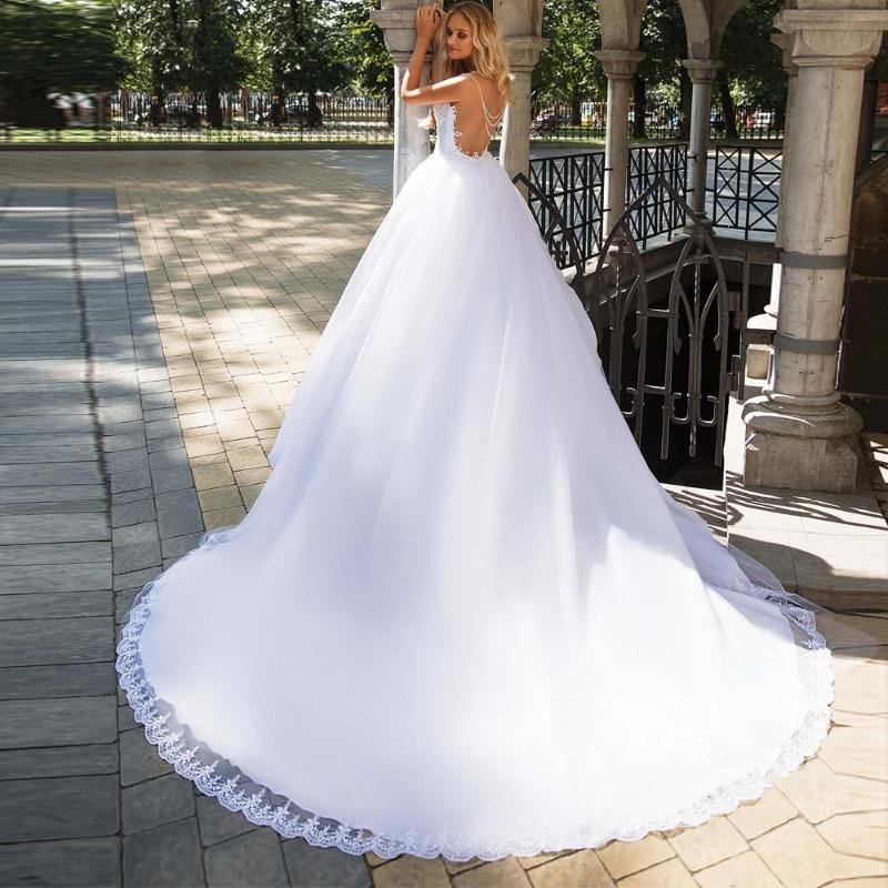 strings of back beading bridal gown WD1024- Formal Elegance